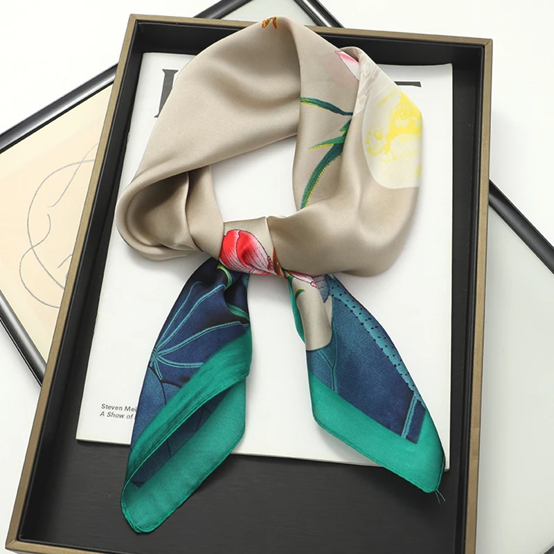 Satin Square Print Wrap