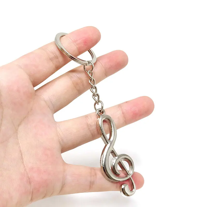

Брелки для ключей в виде музыкальных нот, кольца с музыкальным символом, металлические брелки для ключей, подарочные украшения для сумок, 1 шт.