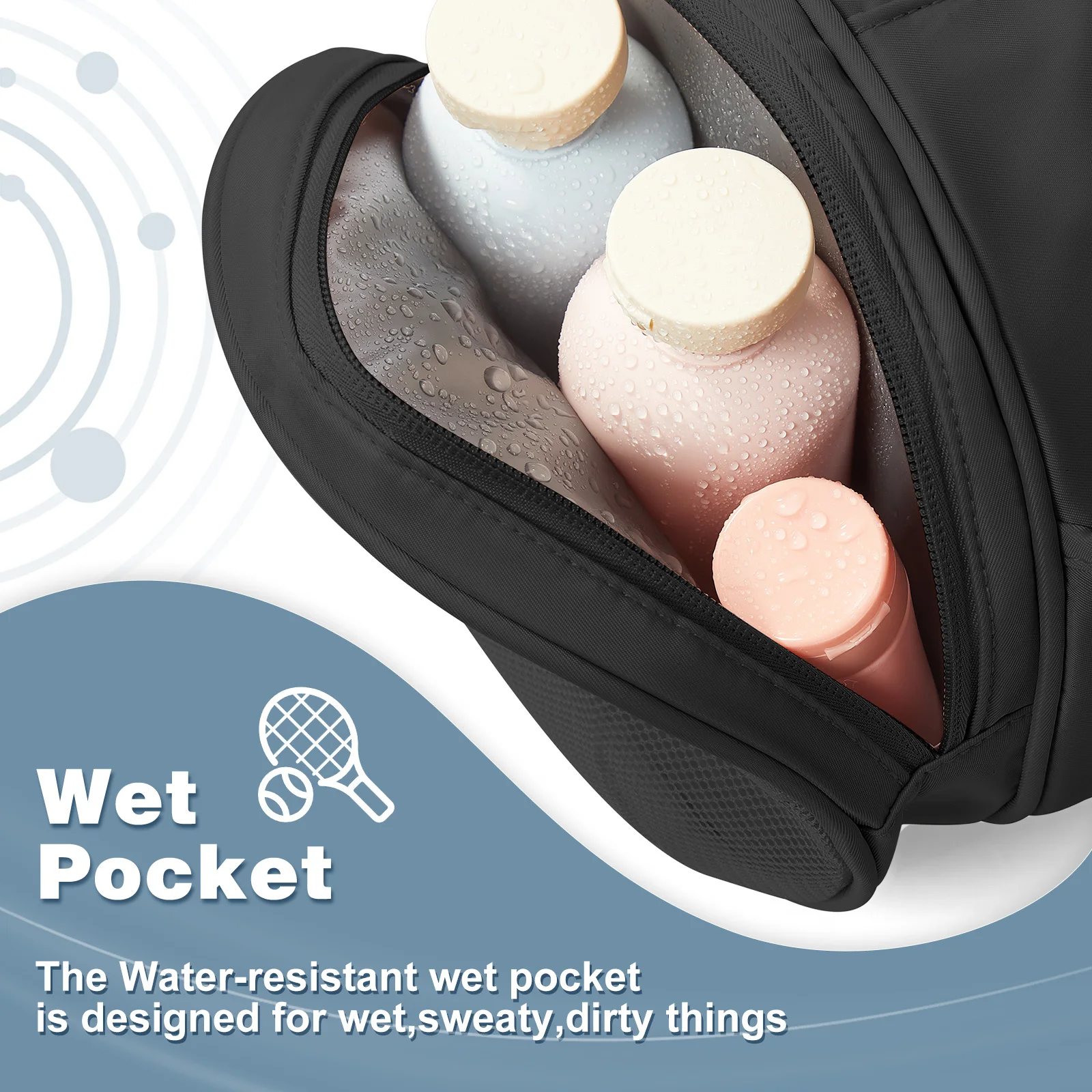 Waterproof Gym Bags Taekwondo Swimming Fitness Bag Large Capacity Portable Travel Bag Yoga bag，Mens Bags，Sports Bag，Gym Backpack 3
