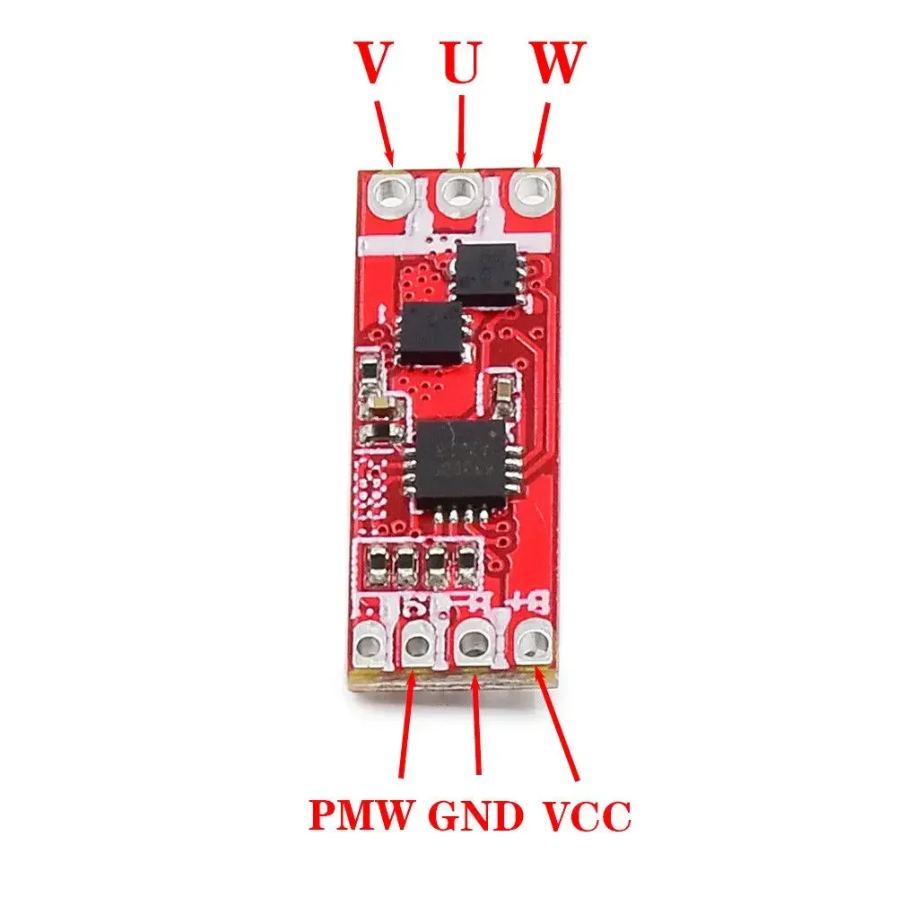Contrôleur de Vitesse Électronique Brushless Ultra Léger 0.55g 1-2S 7A pour Drone Avion RC, connecté à un moteur brushless et une batterie LiPo.