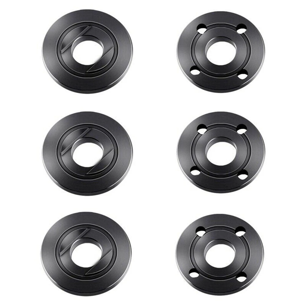 6pcs Angle Grinder Flange Lock Nut Pressure Plate 5/8-11 Inner Outer Flat Adapter Nut For Angle Grinder 224399-1 193465-4 224568 ops m406 post clamp block adapter plate bottom plate porous position mounting plate aluminum flat plate m4 to m6 bottom plate