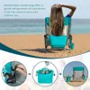High Back Folding Beach Chair with Detachable Cooler Bag Back Mesh Back Sand,Travel,Support Up to 350 lbs 2pc Camping Chair 3