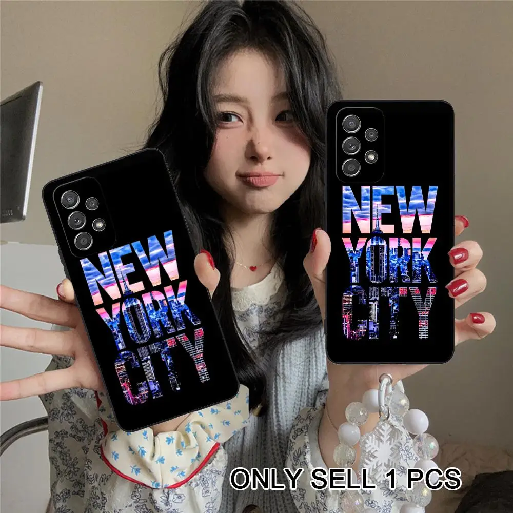 Colorful New York City Matte TPU Mobile Phone Case