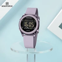 NAVIFORCE High Quality Woman Watch 50m Waterproof LCD Digital Display Electronic Wristwatch for Women Silicone Band Female Clock 1