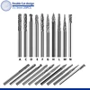 20pcs 3x3mm Carbide Burr Set Rotary File Die Grinder Bit 1/8" Shank Milling Cutter for Metal Grinding Dremel Rotary Tool 2