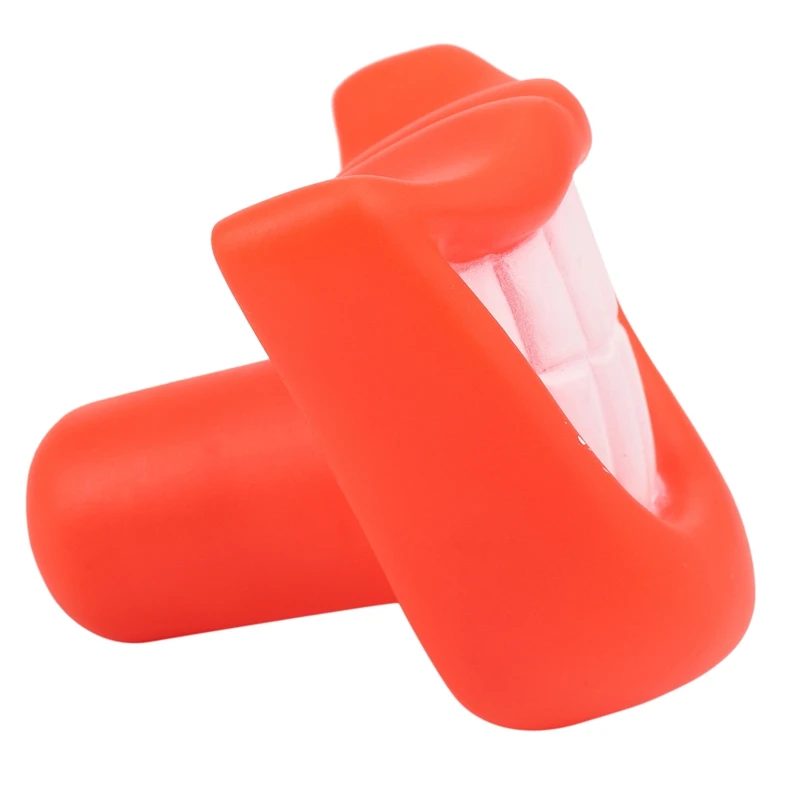 Funny Pet Dog Puppy Chew Sound Squeaky Giggle Big Smile Lips & Teeth Play Toy Red 5
