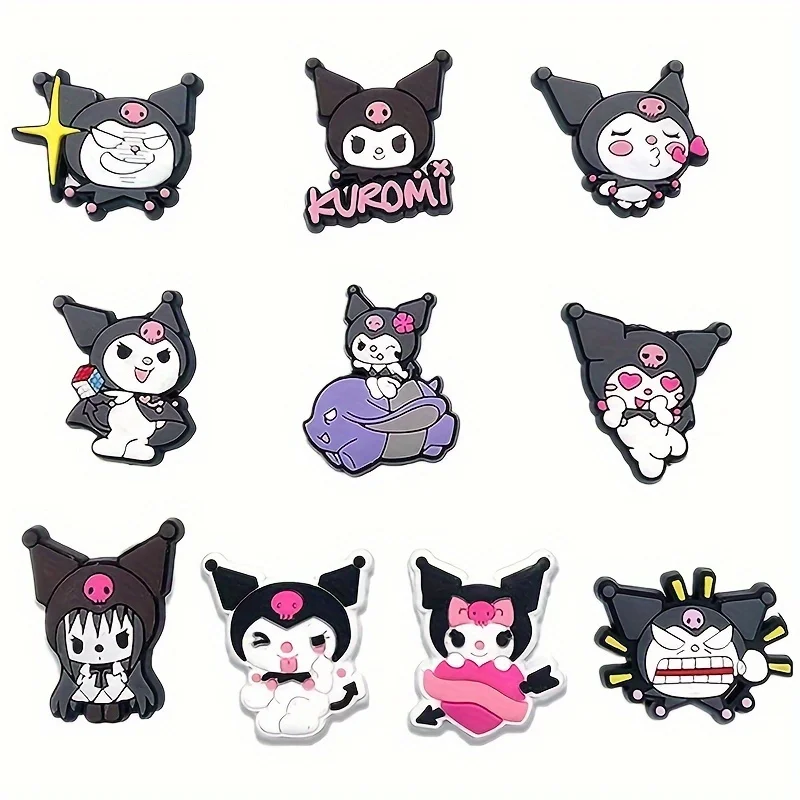 Shoe Charms MINISO 10/30pcs Sanrio For Clogs Bogg Bag Bubble Slides Sandals Gift Idea for Birthday