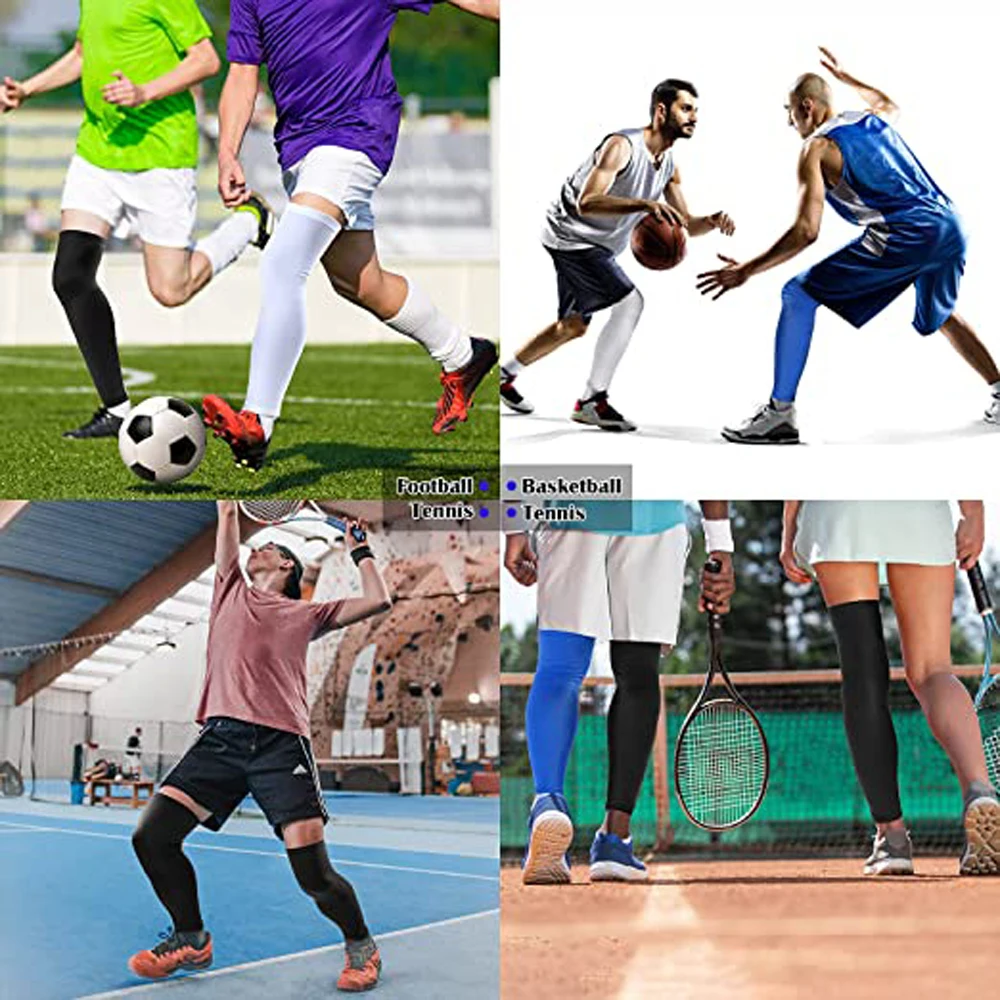 Compression knee brace 1Pcs Long Leg Sleeve Compression Leg Full Long Knee Sleeve Elastic Sport for Men Women Running Basketball Football