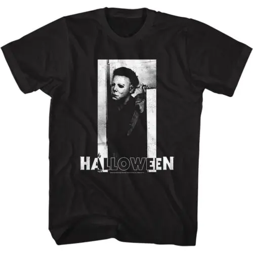 

Halloween - Michael & Logo Black & White - Short Sleeve - Adult - T-Shirt