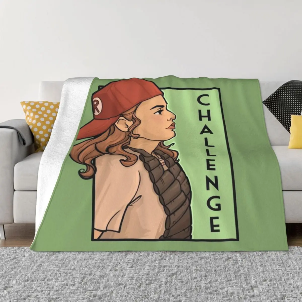 

Challenge Soft Micro Fleece Blanket Personalized Portable For Living Room AntiPilling