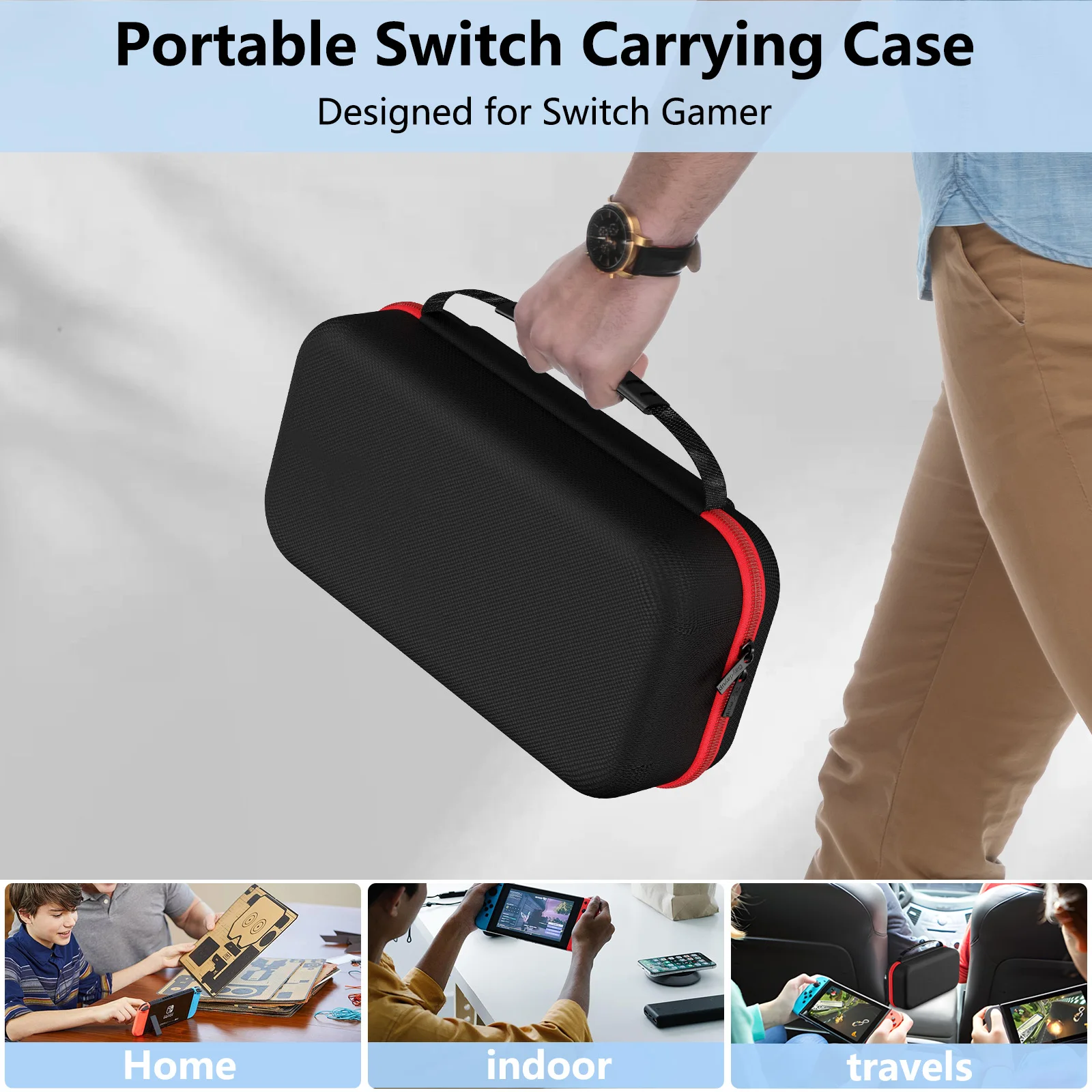 Noir-Sacoche De Rangement Pour Nintendo Switch-oled, Sac De Transport