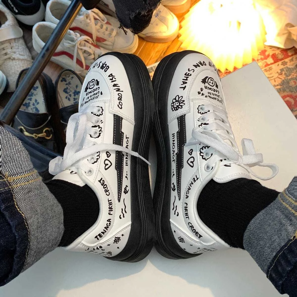 Nieuwe aankomst Emuleren uitbreiden Vintage Platform Sneakers | Vintage Sneakers Womens | Vintage Sneakers  Sweets - Sneakers - Aliexpress