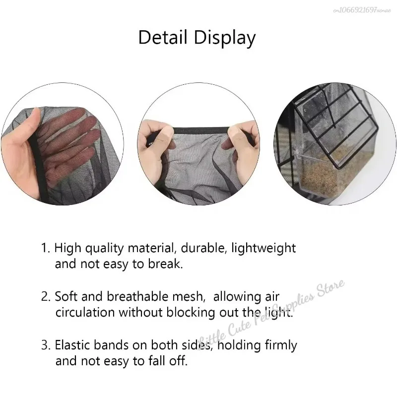 Mesh Bird Cage Cover Shell Skirt Net Easy Cleaning Catcher Guard Bird Cage Stretchy Mesh Parrot Bird Cage Net Jaula Para Pajaros
