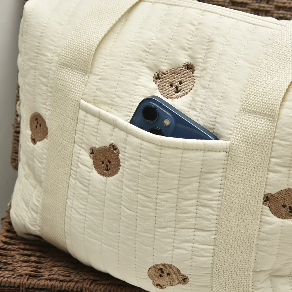  Diaper Bag Tote, Baby Multifunctional Storage Bag, Cotton Cloth Diaper  Mommy Handbag, Large Travel Diaper Tote for Mom, Baby Products Storage Bag,  Bottle, Clothes, Diapers, Toys, Tissues : Baby