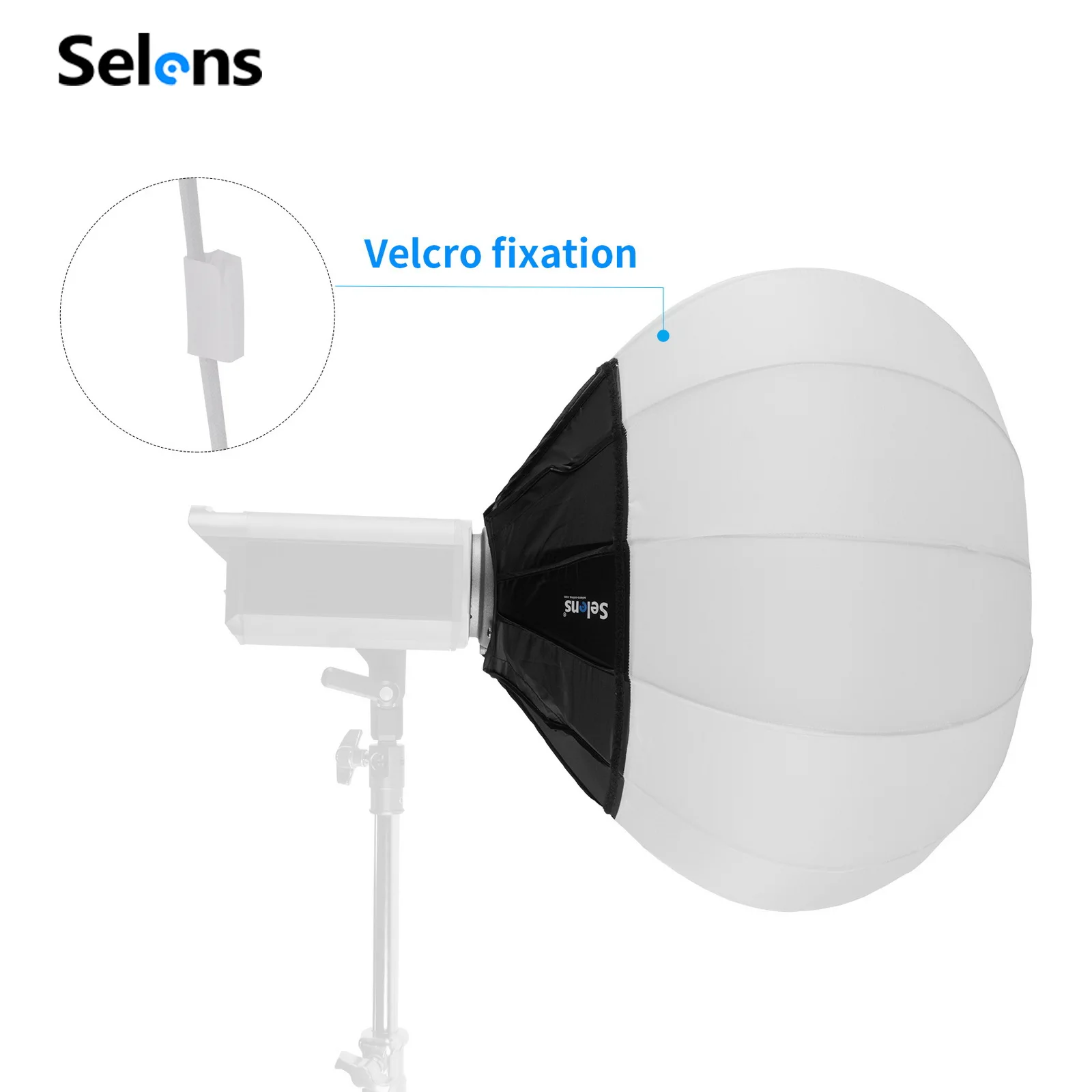 Selens 50/65/80cm 구형 소프트박스(쉐이딩 천 포함) 사진 스튜디오 플래시용 접이식 랜턴 볼 디퓨저