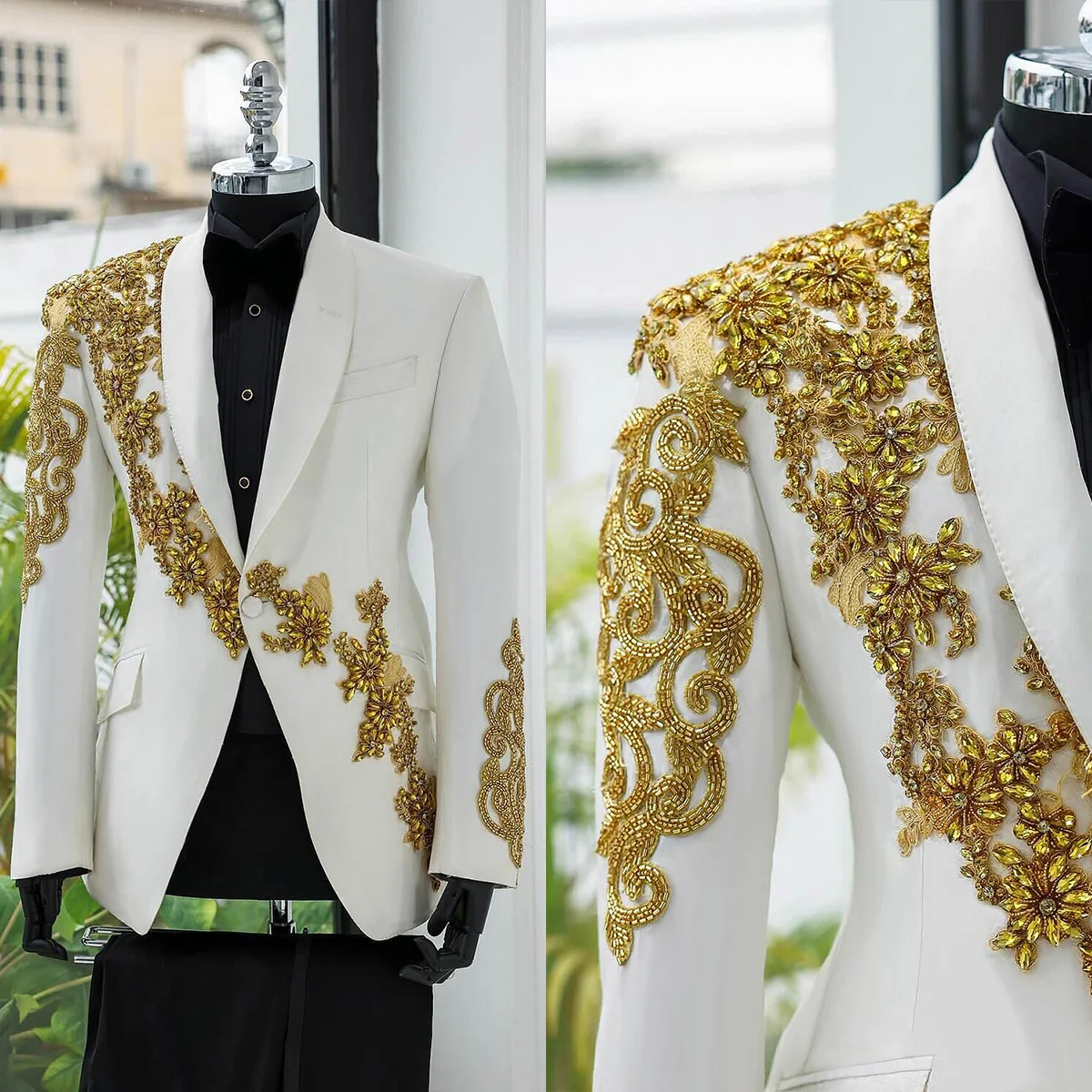 Studs and Plumeau Designer Gown for Men