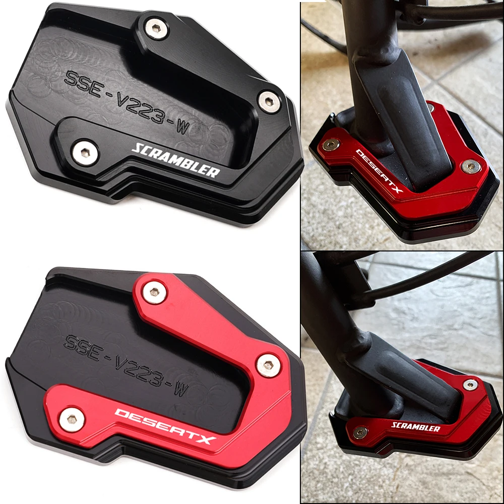 For Ducati Scrambler 1100 Icon DesertX SCRAMBLER 2022 2023 2024 Motorcycle Kickstand Enlarger Support Side Stand Extension Pad