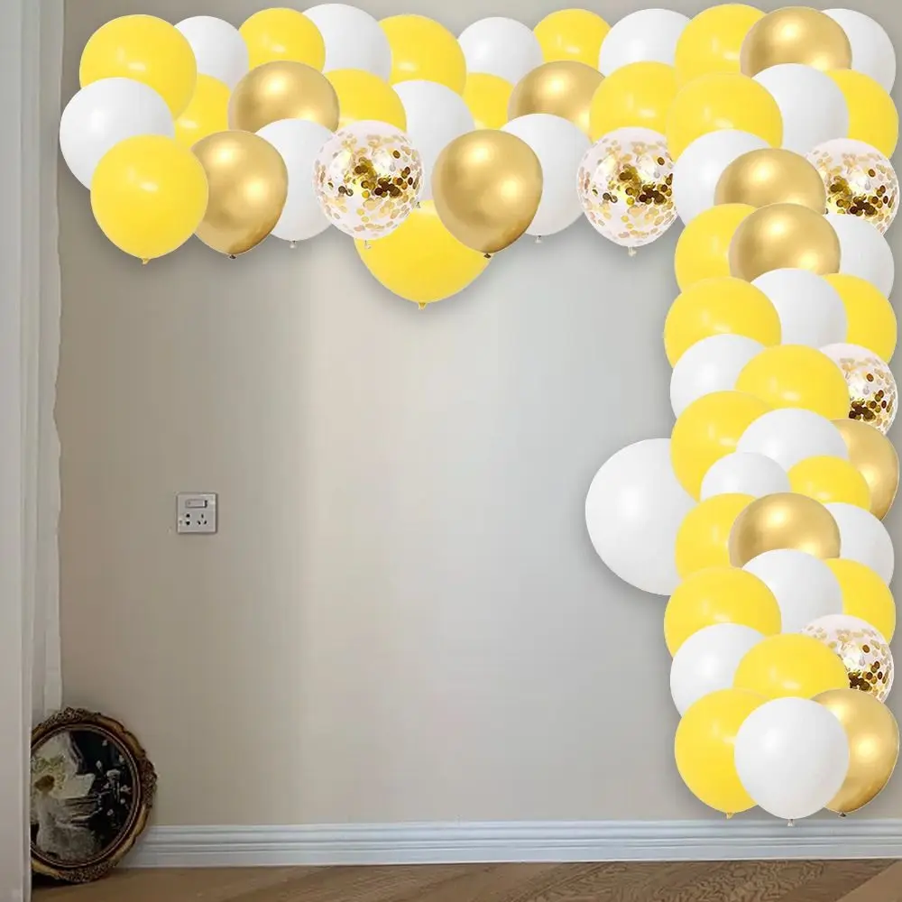 

Yellow Balloon Garland Kit Sunshine White Gold Bee Birthday Girl
