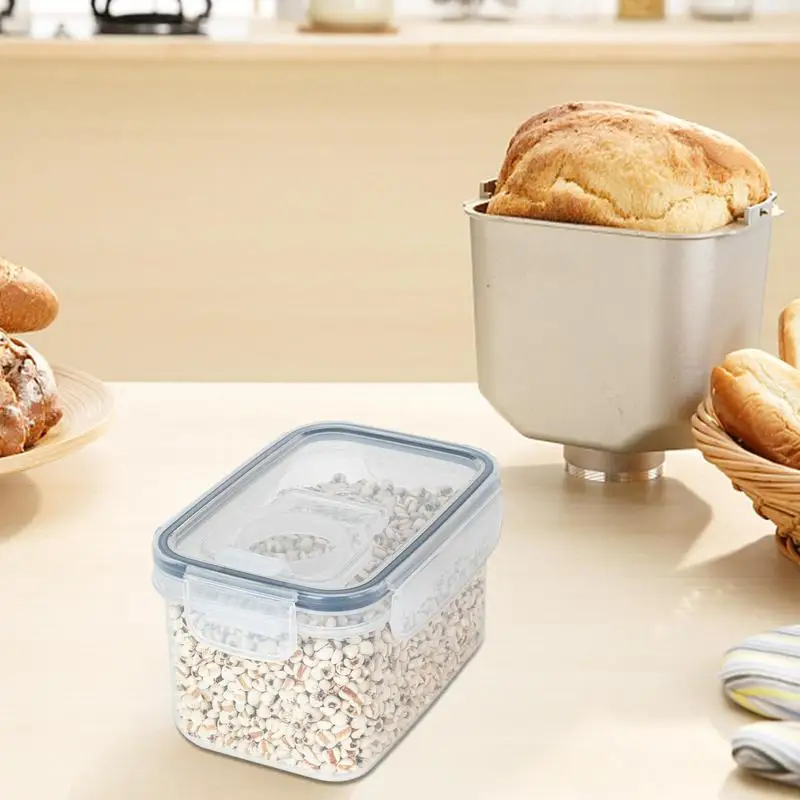 Divided Food Storage Containers With Lids Airtight | Kitchen Canisters |  Transparent Flour Container For Kitchen Pantry Organization And Storage
