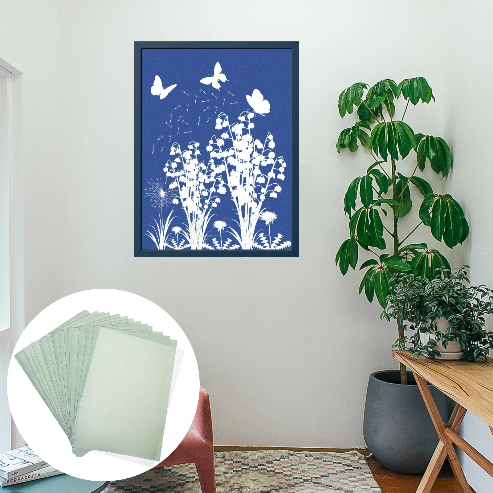Cyanotype 태양 종이 인쇄 DIY 종이 활성화 태양 천연 섬유 PVC 어린이