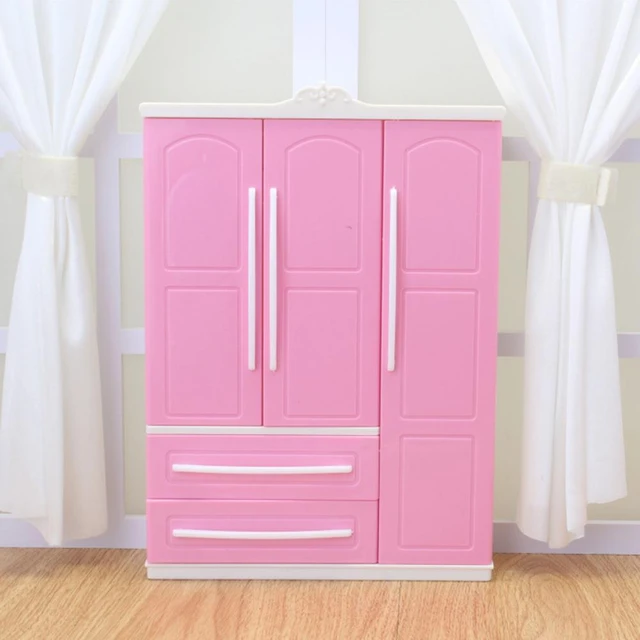 Boneca Barbie Closet Guarda Roupa De Luxo Roxo Com Boneca