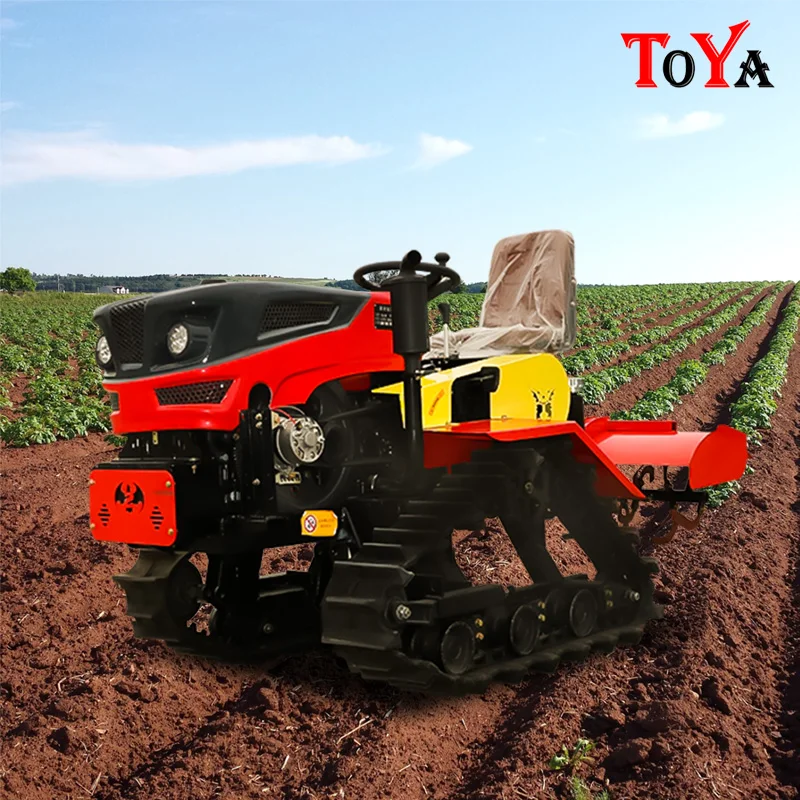 

Agricultrual machinery rubber tracked cultivator plowing tiller ditching Sowing Mini crawler rotary tillage customized