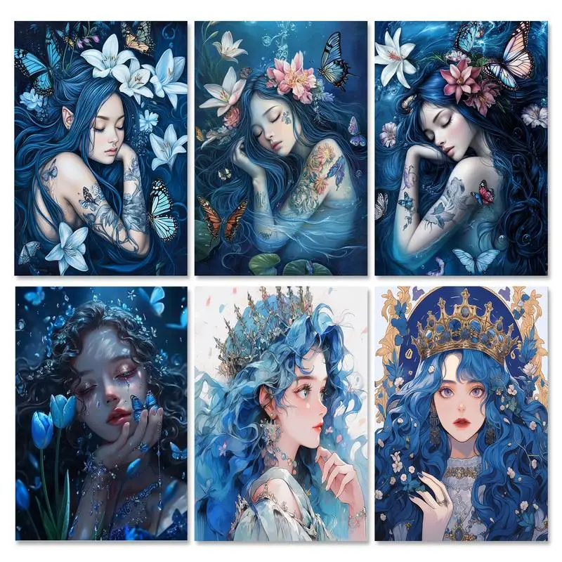 GATYZTORY 40x50cm Painting By Numbers DIY Paint Kit Drawing Flowers Girls Picture Painting Numbers For Adults Decorative Paintin