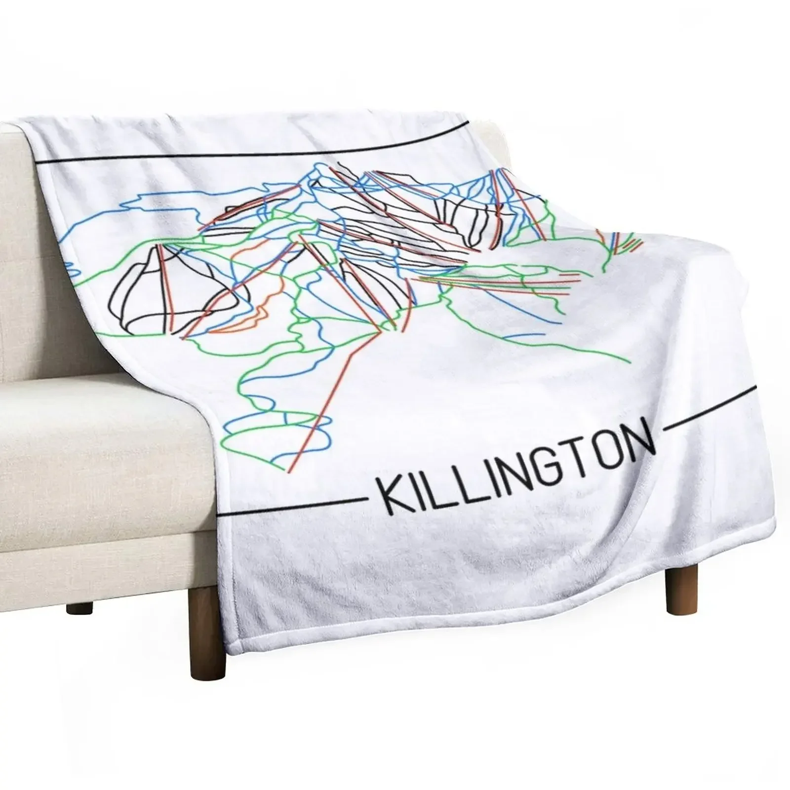

Killington Trail Rating Map Throw Blanket Nap Fluffy Softs Blankets