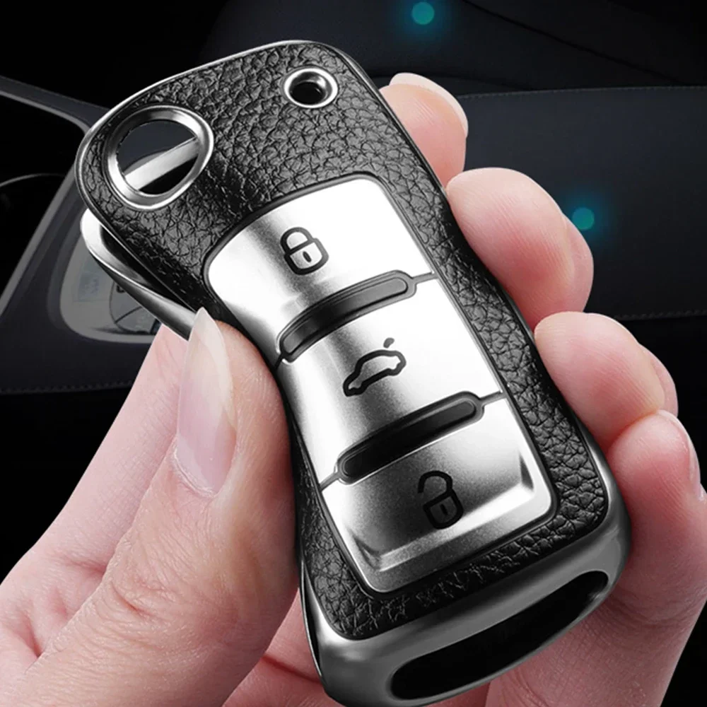TPU Leather Car Key Cover Case Fob Volkswagen VW Bora Polo Tiguan Jetta Passat B5 B6 B7 Golf Beetle Skoda Octavia