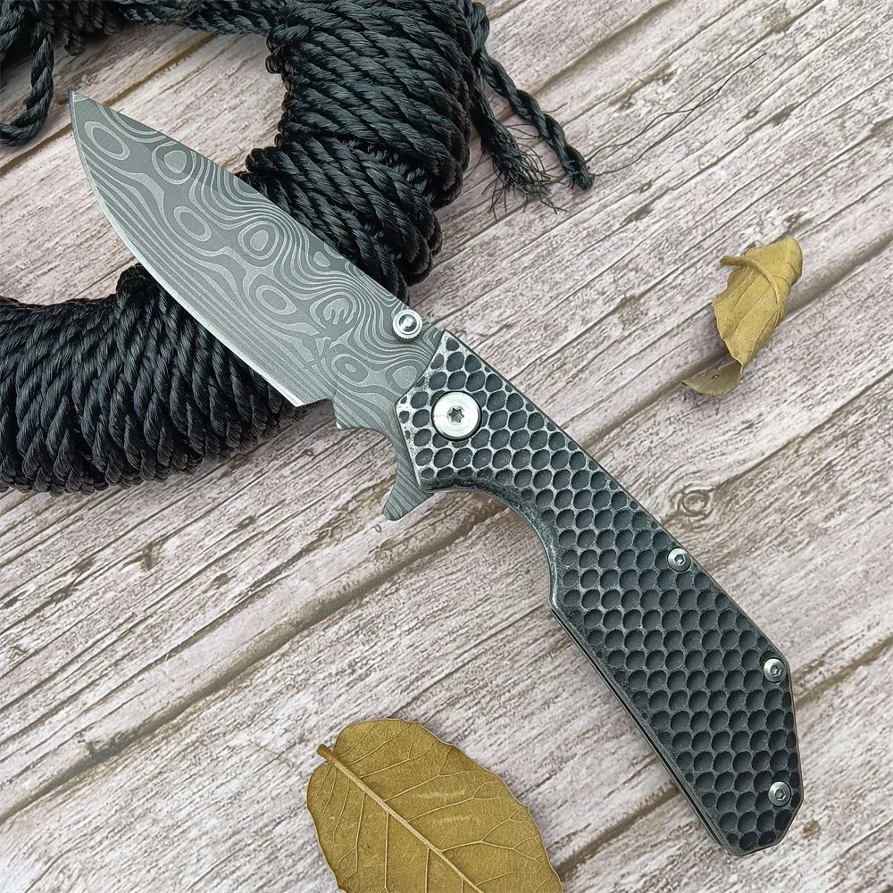 

Strider Pocket Knife Hunting Knives 7Cr13 Drop Point Blade 420 Steel Handle With Clip EDC Tools Survival Tactical Rescue Folder