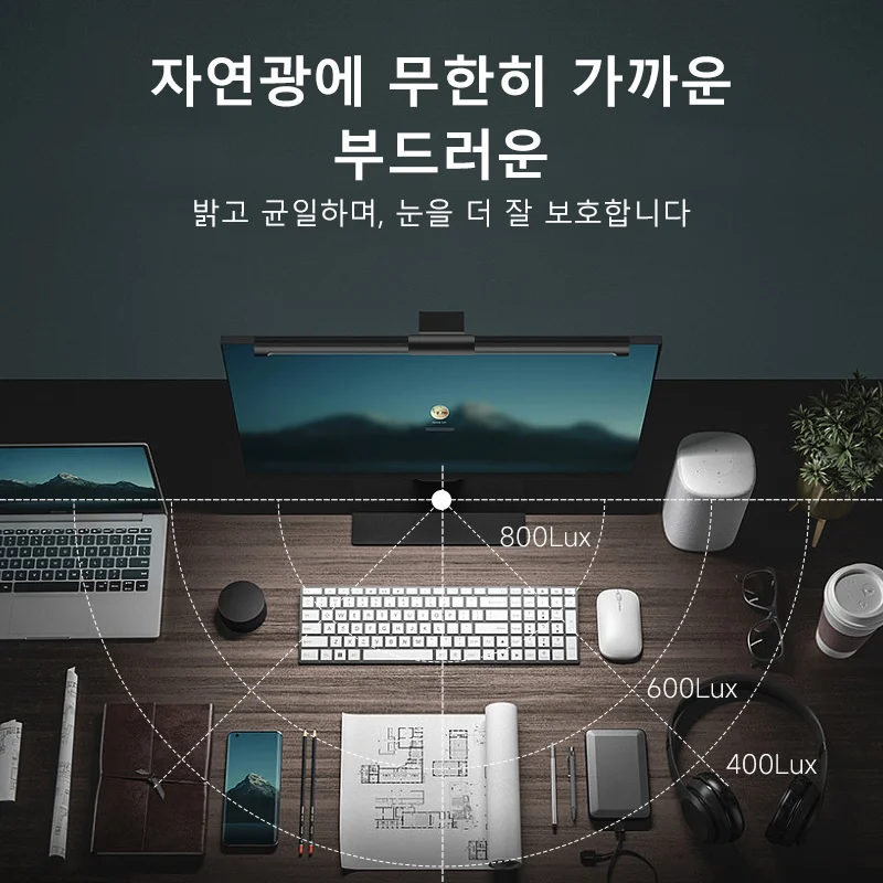 리모컨 모션 램프 포함 모니터 LED 모니터 조명, 눈 보호, USB 스크린 걸이식 조명, 무단 조도 조절 RGB
