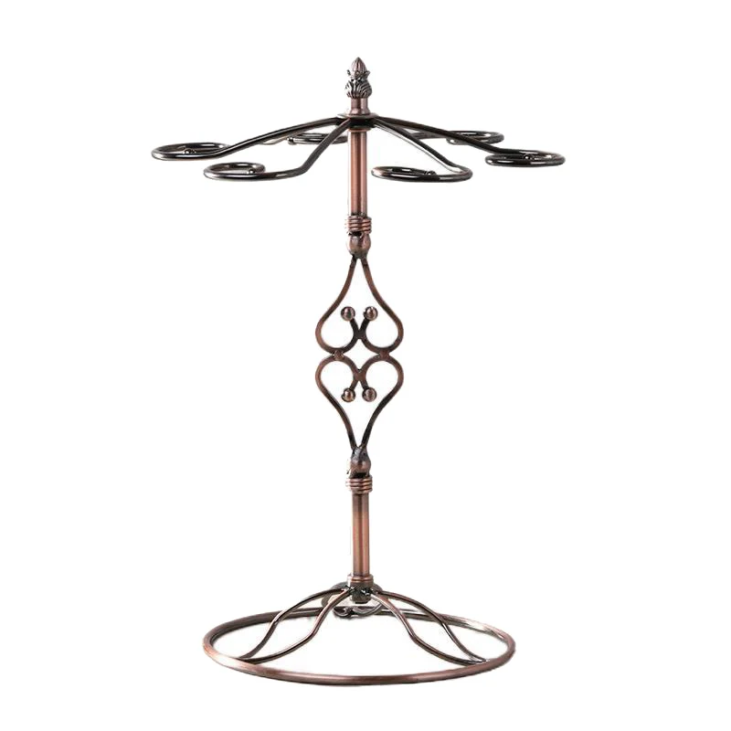

HOT SALE Wine Glass Rack,Countertop Stemware Storage Rack Holder With 6 Hooks Kitchen Glasses Accessories For Home Bar