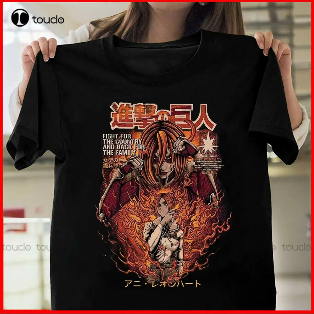 Aliexpress Hot! Vintage Aot Annie Leonhart Female Titan Anime T Shirt Size S_5Xl School Shirts for Girls XS-5XL