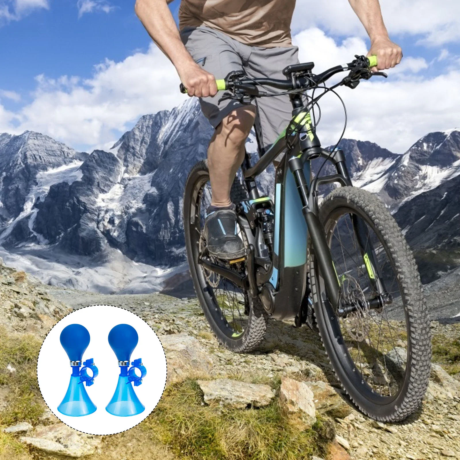 

Toddmomy Bicycle Horns for Adults and Girls - Retro Style Loud Bike Horns in Blue Color