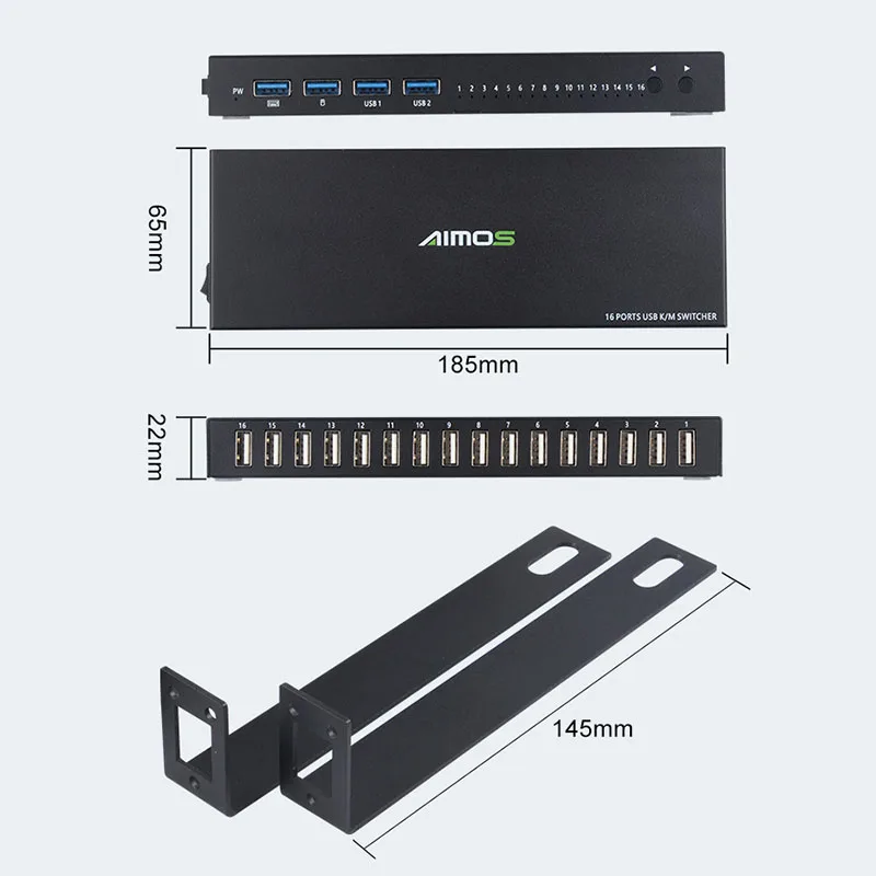 USB 2.0 스위치 KVM 스위처 스플리터 박스, 16 PC 공유 프린터 키보드 마우스 KVM 4K USB HDMI 스위치 박스, 비디오 디스플레이, 신제품