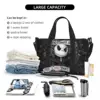 Custom The Nightmare Before Christmas Beach Tote Bag for  Extra Large Gym Carry On Halloween Skull Jack Skeleton Travel Bags 5