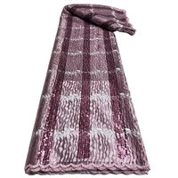 Nigerian Sequins Lace Fabric 2025 High Quality African Lace French Tulle Sequin Embroidery Lace Fabrics For Party Wedding dress 6