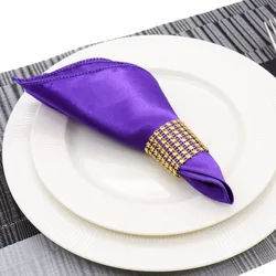 10pcs 30x30cm Square Satin Table Napkins Handkerchief  For Weddings,Party, Events, Hotels And Restaurants Decorations Supplies