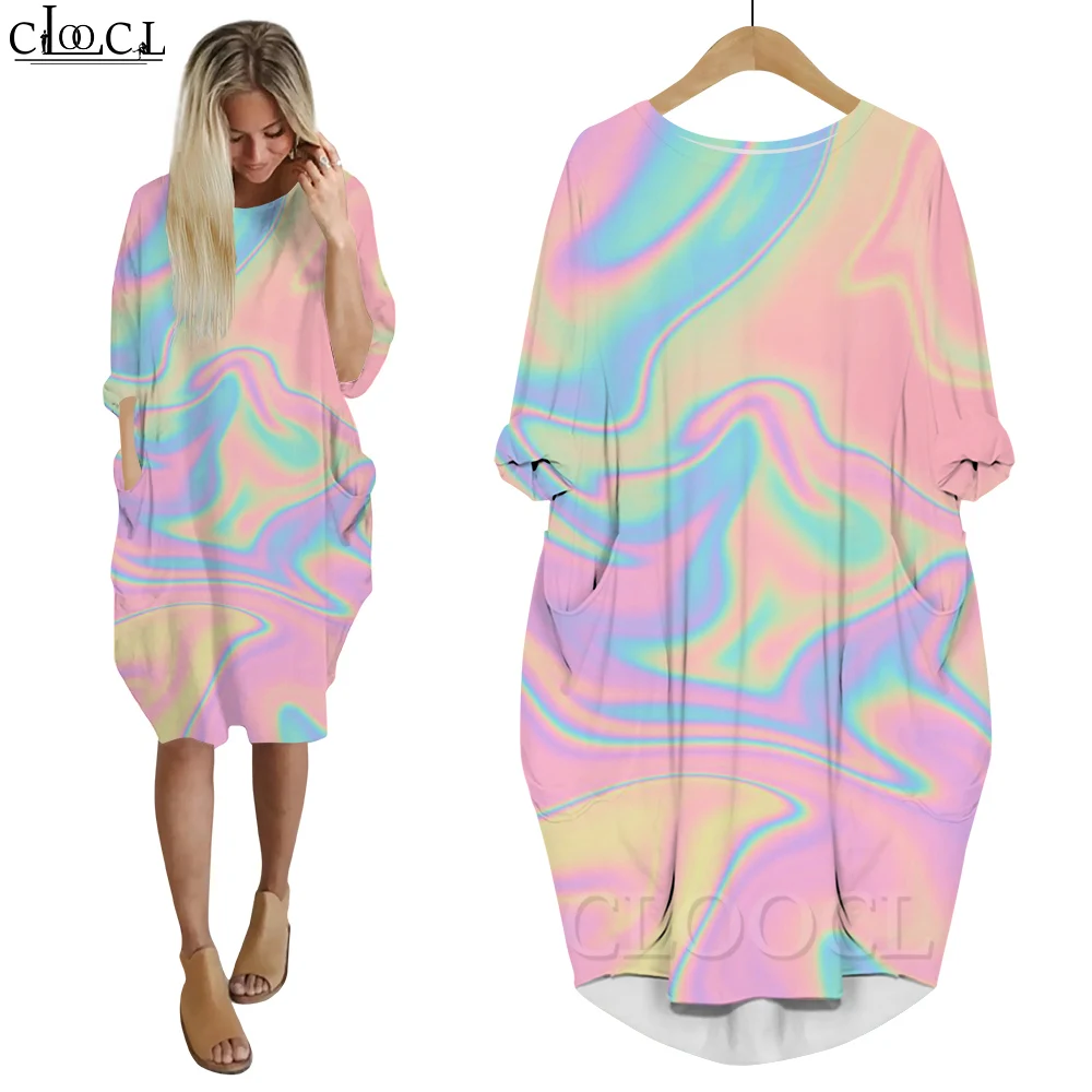CLOOCL Ƽ ̺ 巹 , Femme Ropa Mujer  Ҹ ũ ĿƮ,  ߻  μ 巹