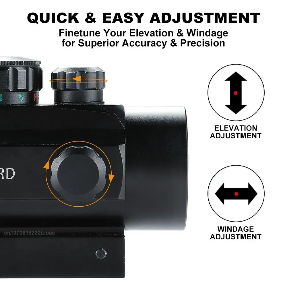 Tactical 1x40mm Reflex Red Green Dot Sight Riflescope With Battery And 11mm/20mm Weaver Picatinny Rail Mount for Outdoor Hunting red dot sight rifle scope