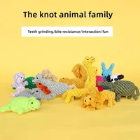 New 1pcs Pet Dog Chew Toys Kitten Grinding Cleaning Teeth Puppy Cat Rope Knot Ball Toy Animal Playing Accessories Pet Products 2