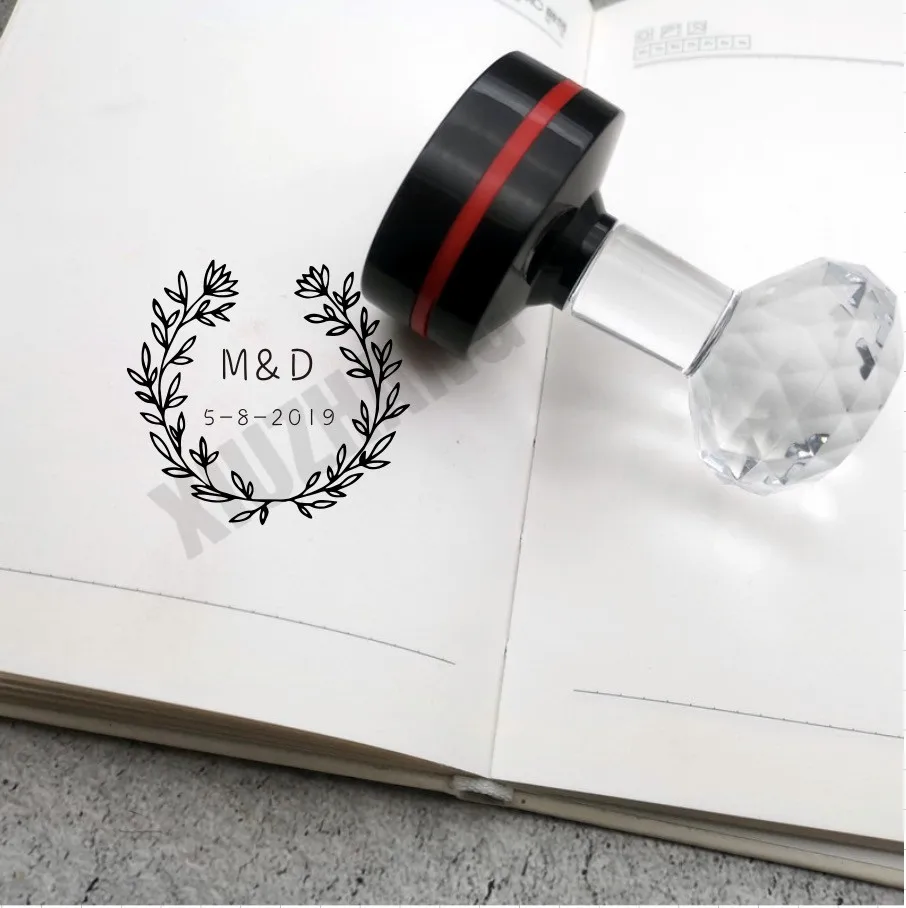 Self Inking Stamp Wedding Stamp Double letter Self Inking Wedding Stamp