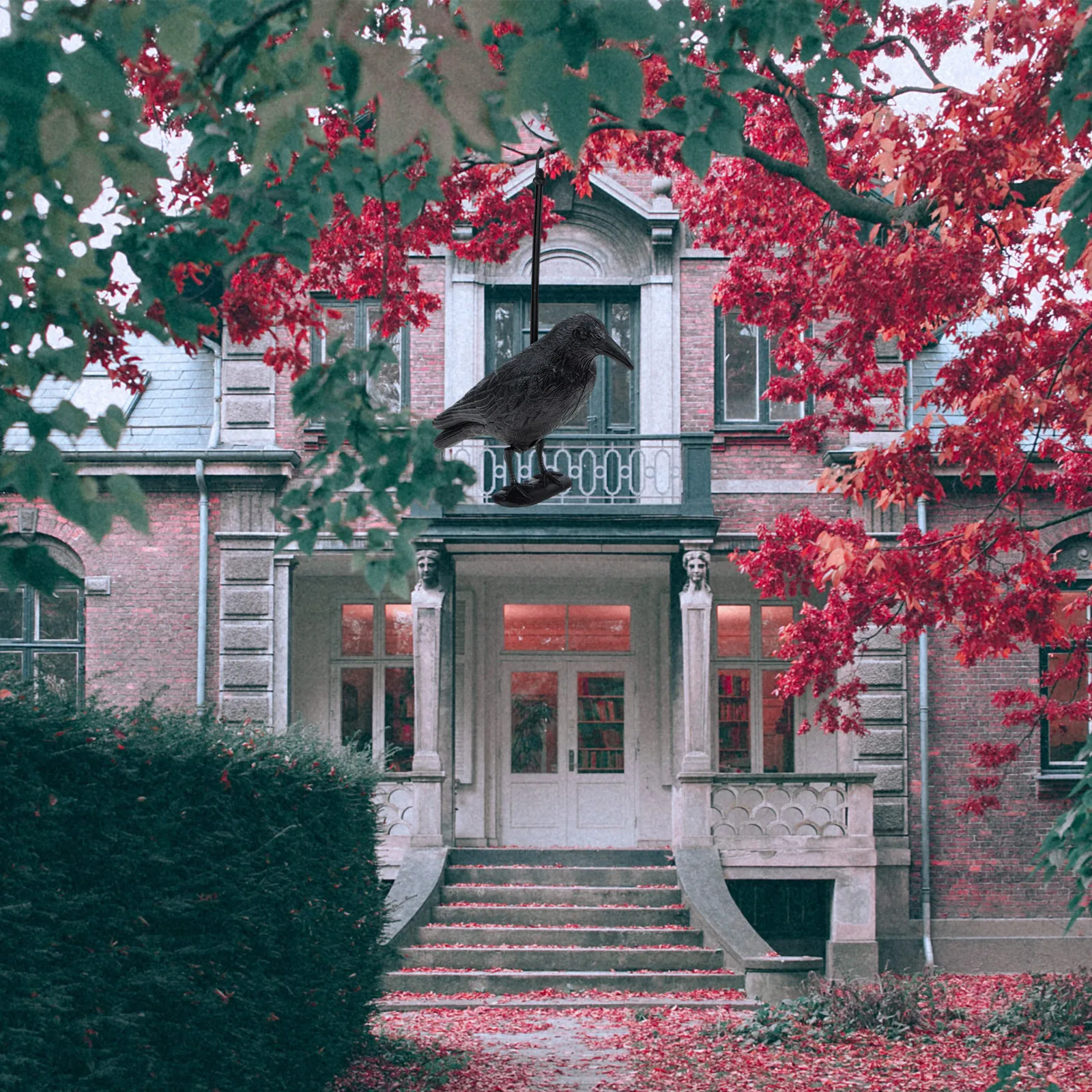 Leurres corbeaux artificiels - Décorations réalistes pour chasse ou décoration extérieure Halloween