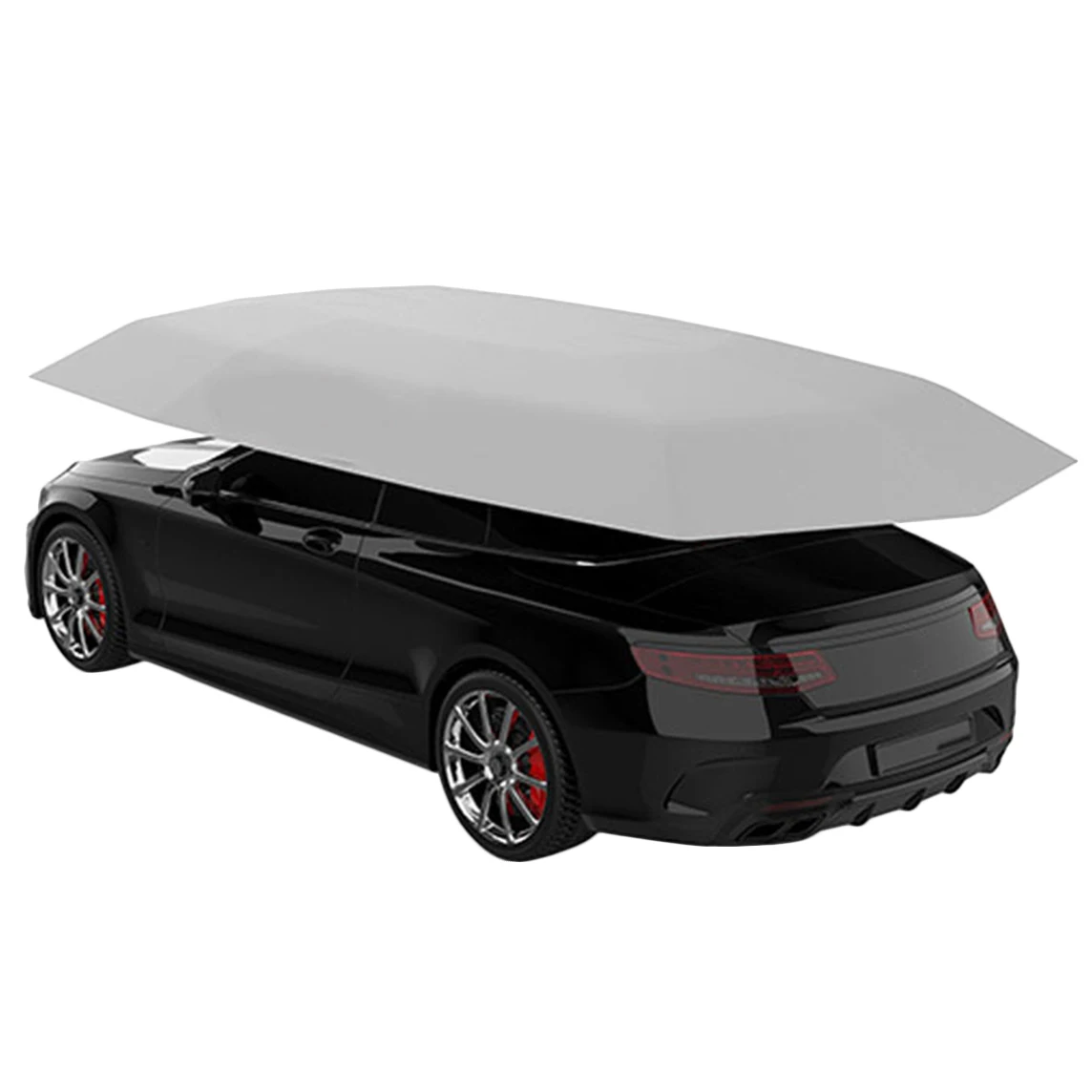 

Car Sun Shade Umbrella Cover Tent Cloth Uv Protect 4.2 x 2.1M Silver