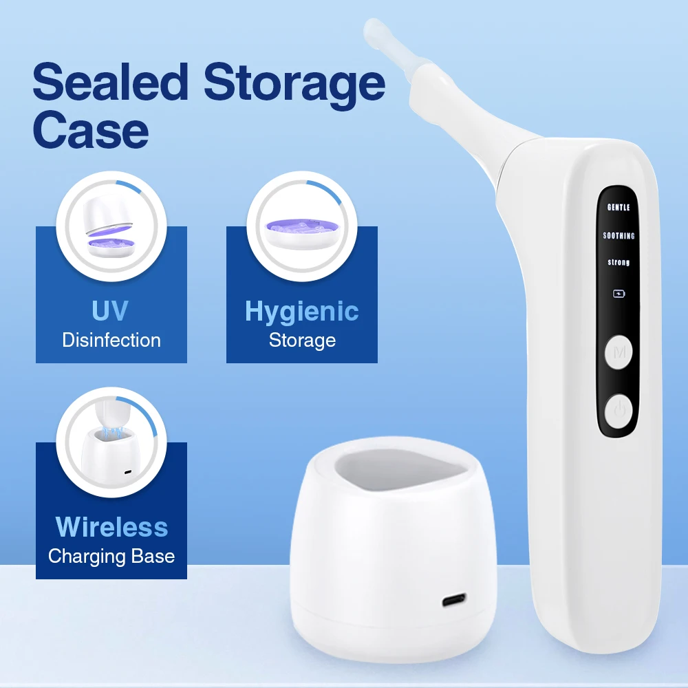 Electric Vacuum Tonsil Stone Remover Tool Built-In LED light Anti Bad Breath Mouth Cleaning Tonsil Cleaner for Oral Fresh Care