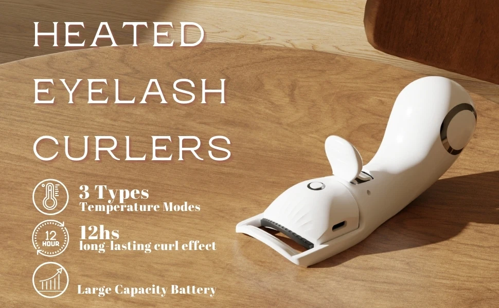 rizador de pestañas eléctrico recargable, control rápido de temperatura, 3 configuraciones de temperatura, adecuado para mujeres &raquo; rizador de pestañas eléctrico recargable