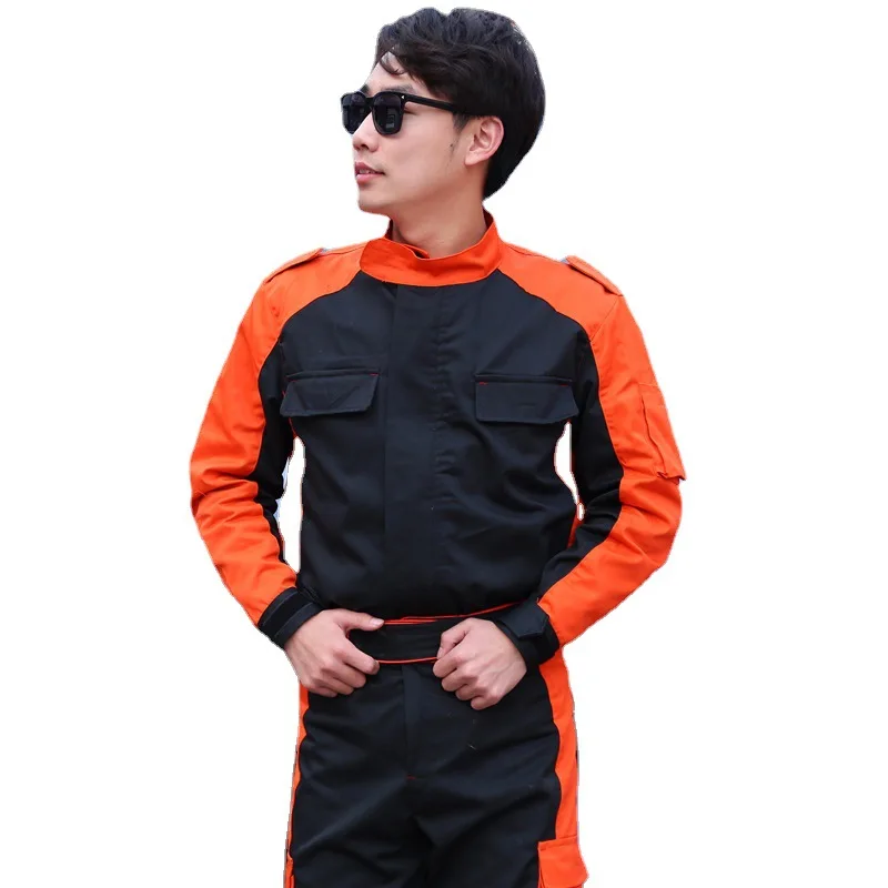 New Work Clothing Sets Men Women Workwear Suits Jackets+Pants Spring Autumn Long Sleeved Auto-repair Beauty Workers Uniforms 4XL