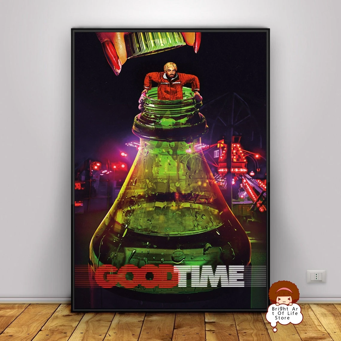 

Good Time (2017) Movie Poster Cover Photo Canvas Print Wall Art Home Decor (Unframed)