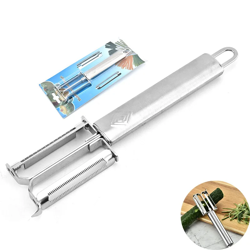 

Multi Functional Stainless Steel Double Headed Melon Shaving Vegetable Peeler Fruit Planing Home Kitchen Bar Tools