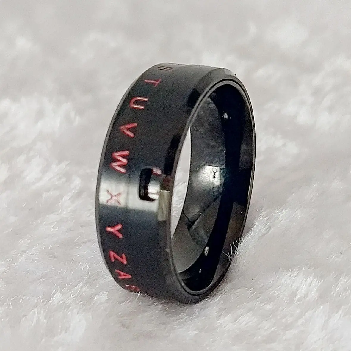 

High Quality 8mm Spinning Couples Wedding Rings For Men Boys Male costume Black Stainless Steel Jewelry Anxiety Rotating Ring